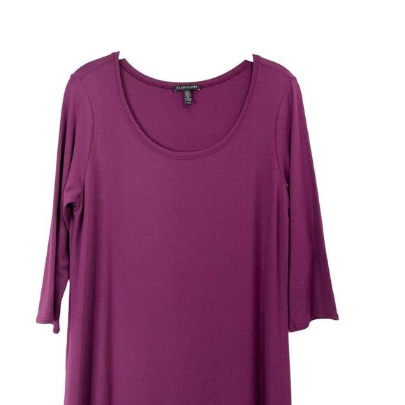 Eileen Fisher jersey tunic dress Sz M soft comfy lagenlook - Picture 2 of 6